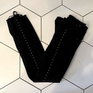 Express High Waisted Studded Jeans